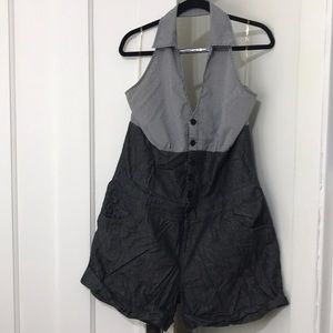 One piece gray jumpsuit size 2X